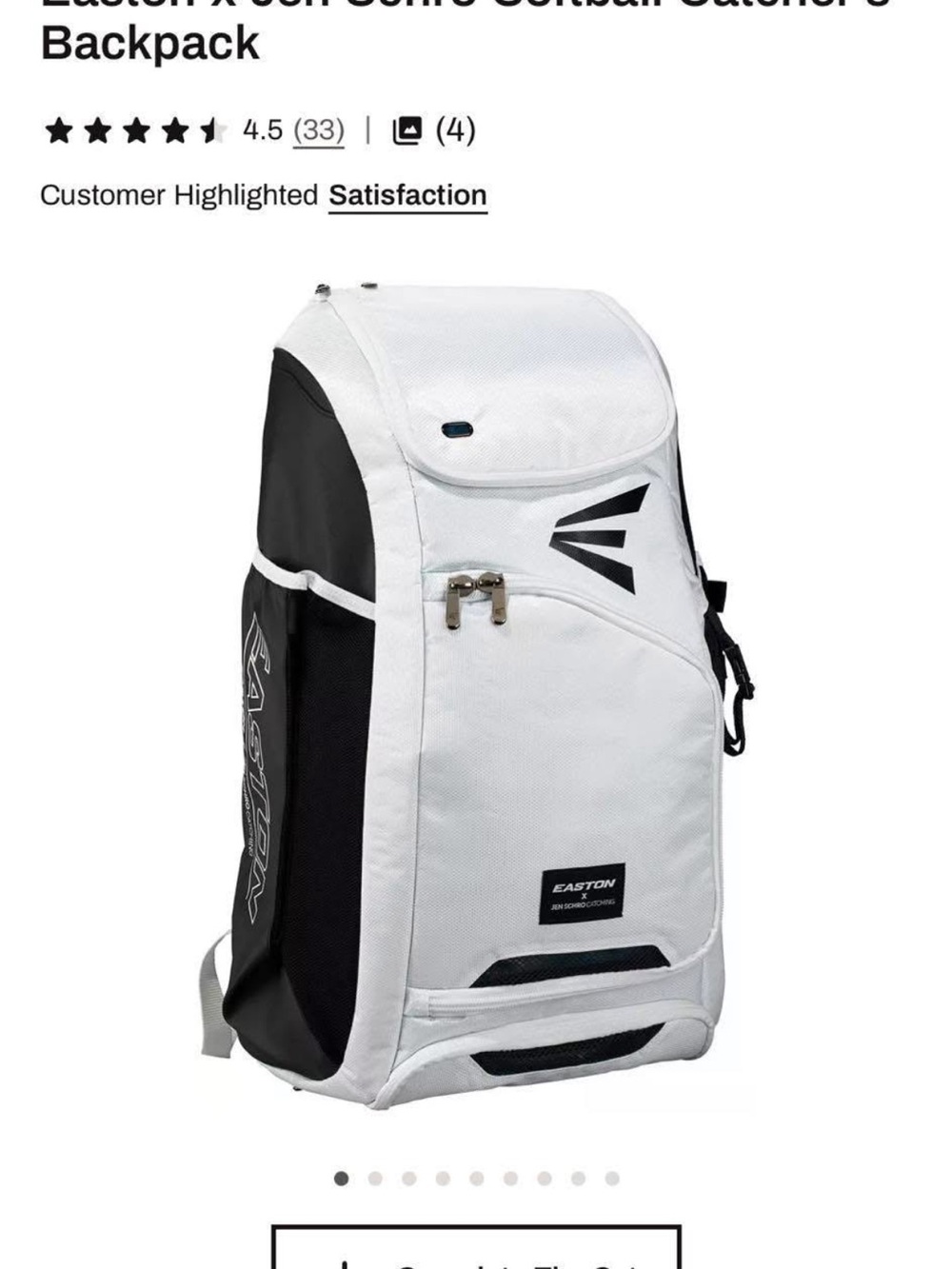 Easton backpack catching bag